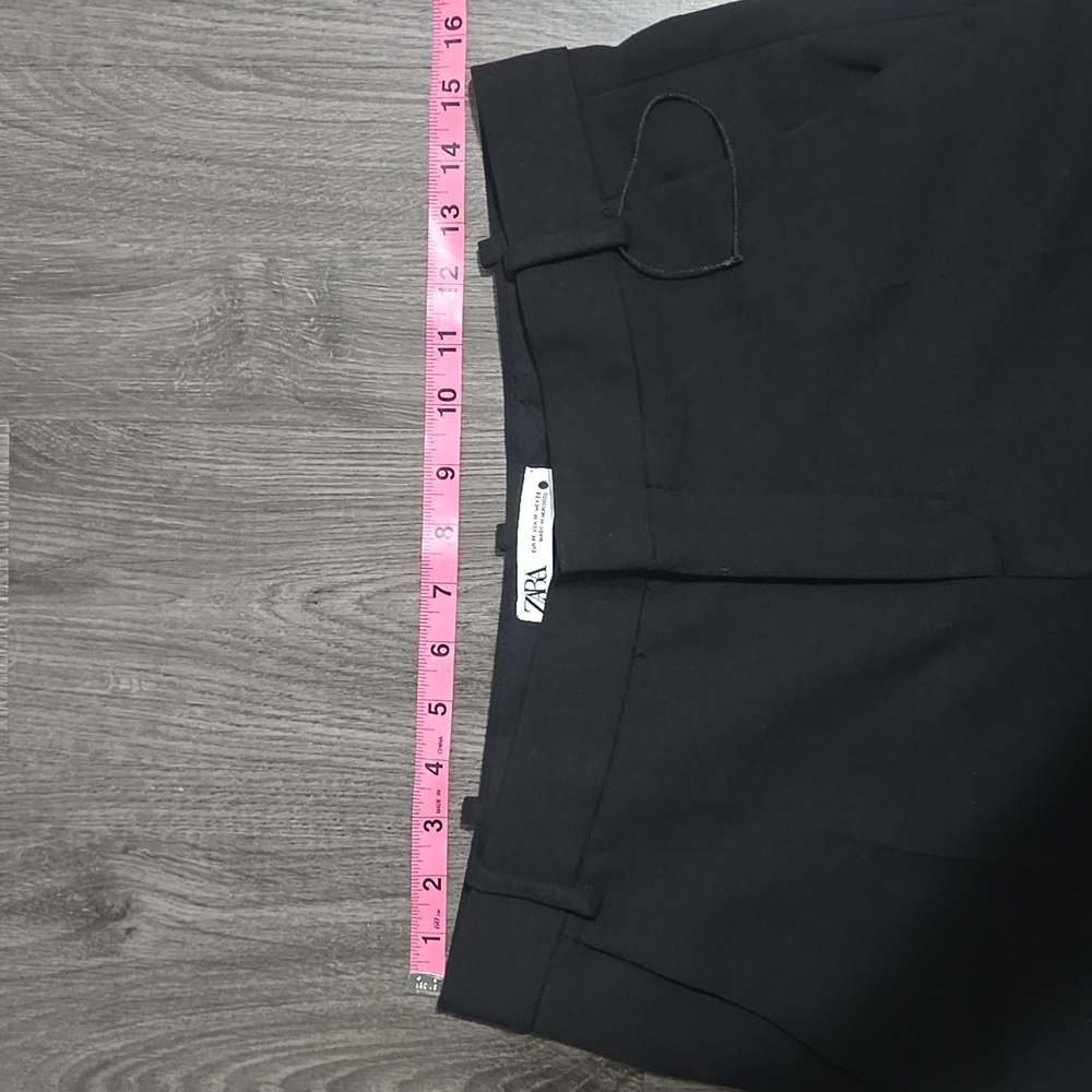 [NEW] Zara ZW Collection Minimalist Split Leg Black Pants Size M - Picture 11 of 14